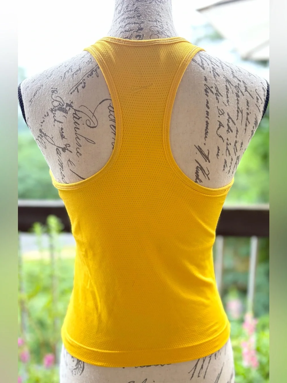 Nike Dri-FIT Racerback Tank Top with Built-In Bra - Golden Yellow Size Medium